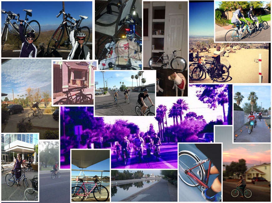 People Biking in Downtown Phoenix