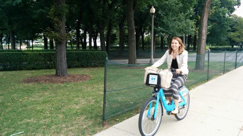 Chelsea Smith biking