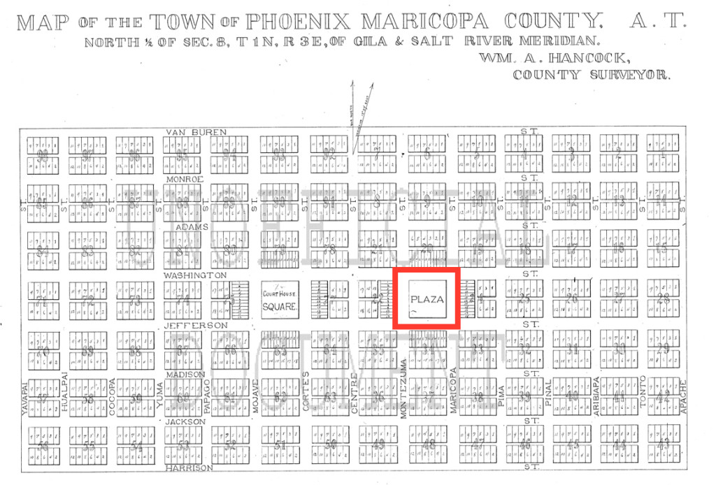 Original map of Phoenix 1881, Block 23