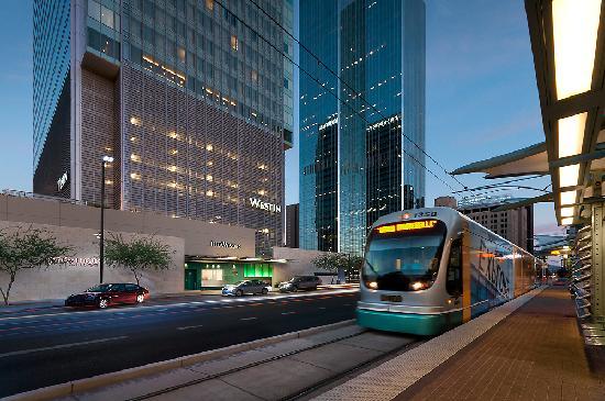 Light rail near Westin